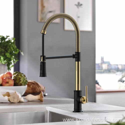 Cold Water Brass Gold Kitchen Sink Faucets